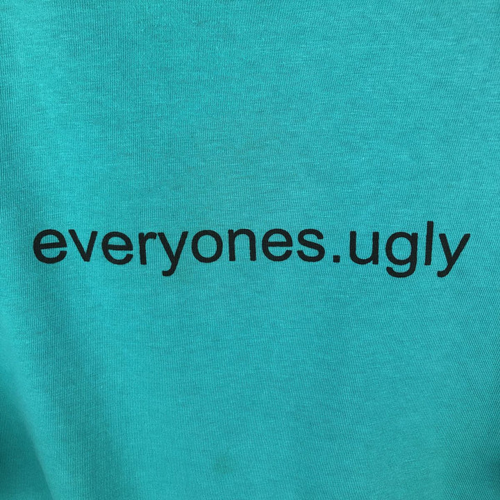 Vintage 80'S Hanes BEEFY-T Blue Tag Printed T-Shirt Made in USA Men's XL cotton turquoise blue Vintage Second Hand