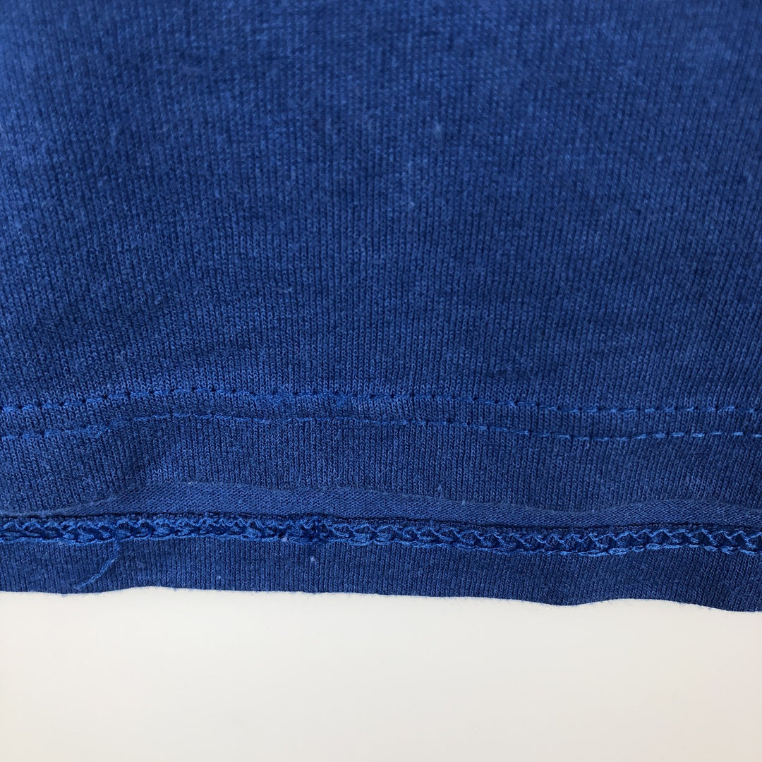 Vintage 80s-90'S Jerzees printed T-shirt, Made in USA, Men's Size L cotton blue type Vintage Second Hand