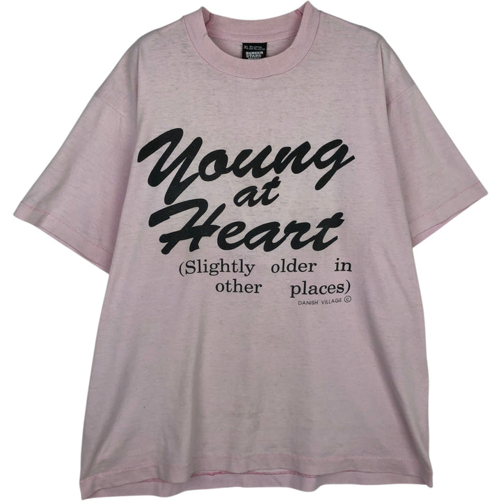 90'S Screen Stars Best Printed T-shirt Made in USA Men's XL Vintage cotton pink type Vintage Second Hand