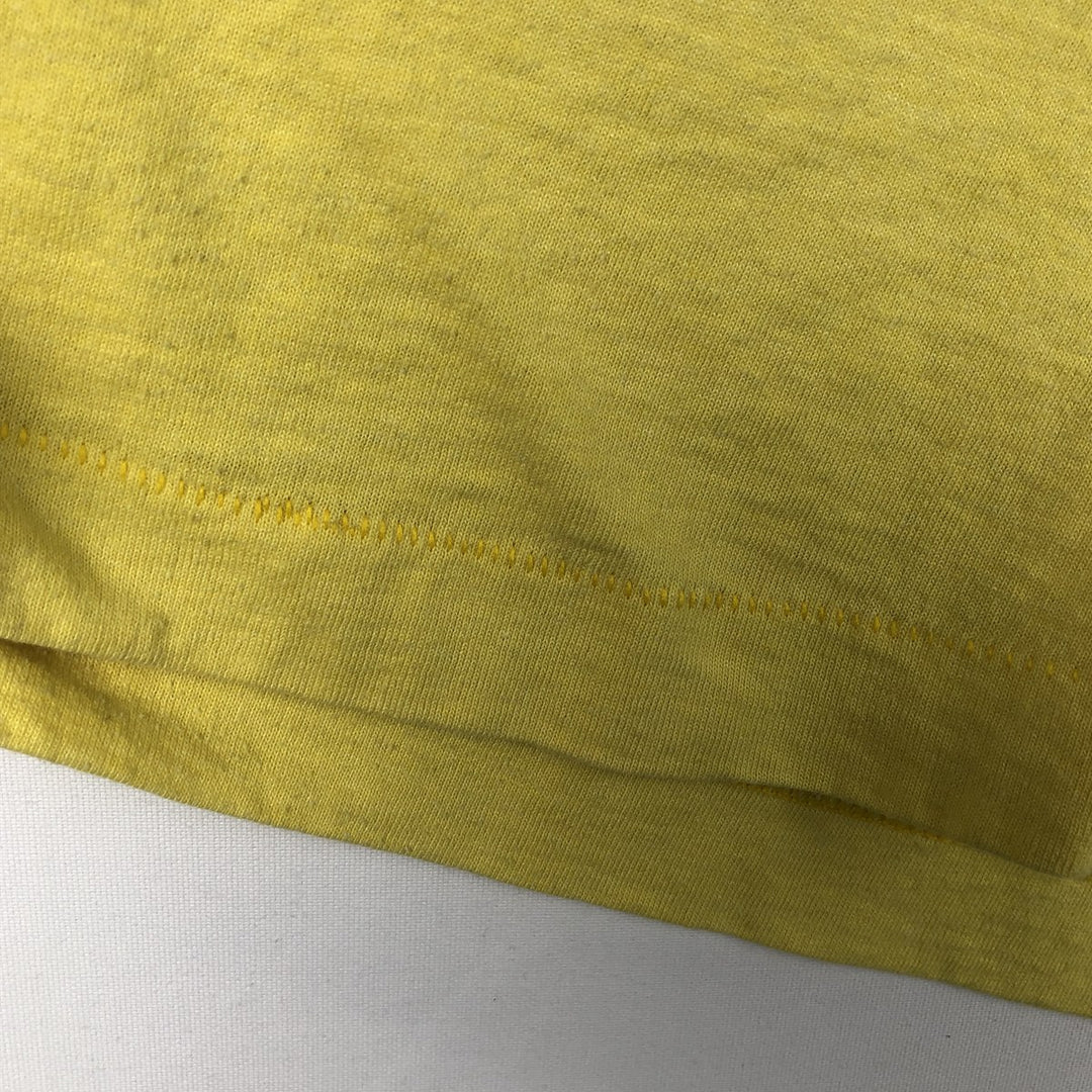90'S Screen Stars Best Print T-Shirt, Made in USA, Men's Size L (approx.), Double-Sided Print, Vintage cotton yellow type Vintage Second Hand