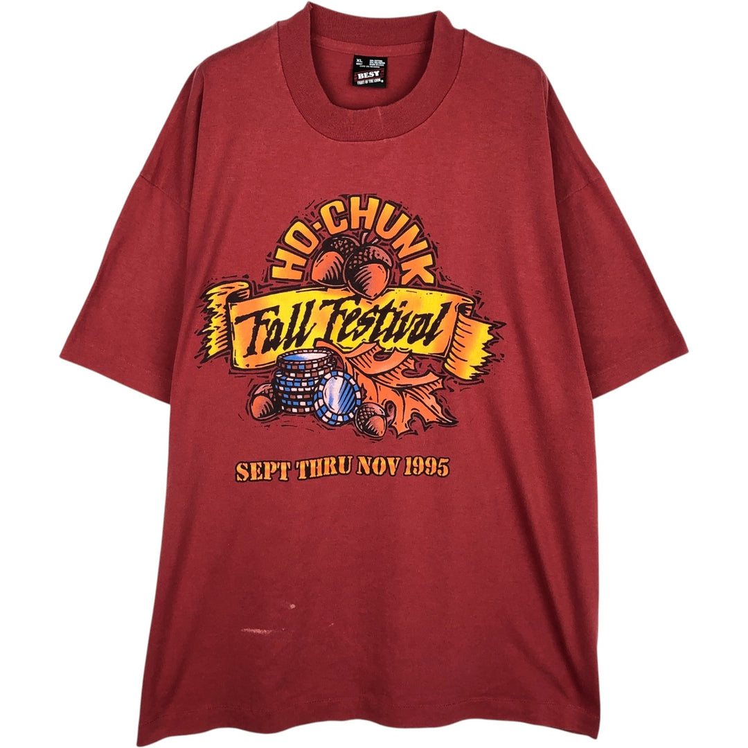 90'S Fruit of the Loom Best Printed T-shirt, Made in USA, Men's XL, Vintage cotton red type Vintage Second Hand
