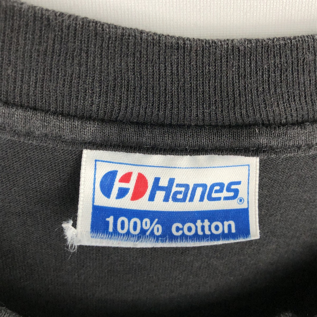 Hanes printed t-shirt, men's size XL. cotton black type Vintage Second Hand
