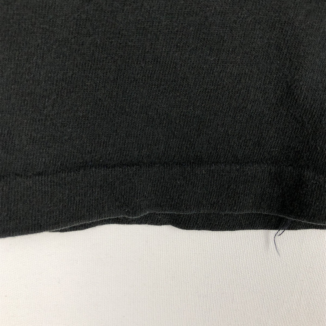 90'S Anvil Printed T-shirt, Made in USA, Men's L size, Vintage cotton black type Vintage Second Hand