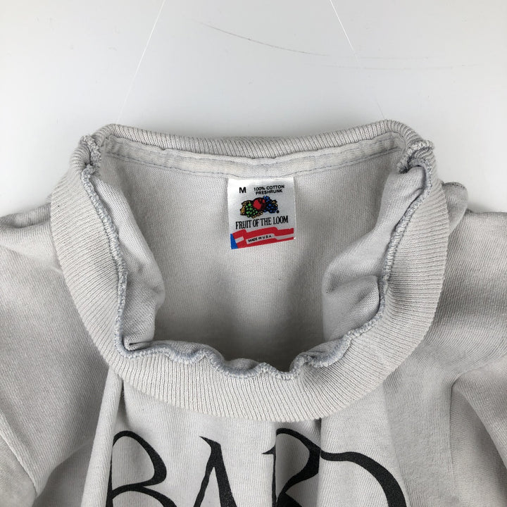 90'S Fruit of the Loom printed T-shirt, made in the USA, men's size M, vintage cotton gray type Vintage Second Hand