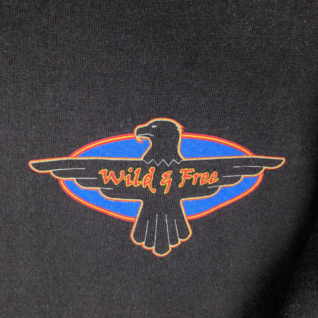 ~90'S Eagle Pattern Print T-Shirt, Men's Size M (Equivalent), Vintage unclear black type Vintage Second Hand