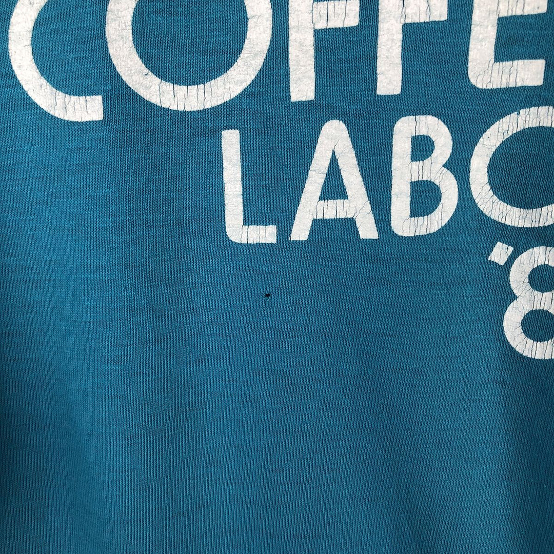Vintage 1980'S Hanes Fifty-Fifty Blue Tag Print T-Shirt, Made in USA, Men's XL cotton Blue type light blue Vintage Second Hand