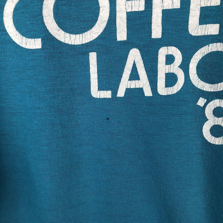 Vintage 1980'S Hanes Fifty-Fifty Blue Tag Print T-Shirt, Made in USA, Men's XL cotton Blue type light blue Vintage Second Hand