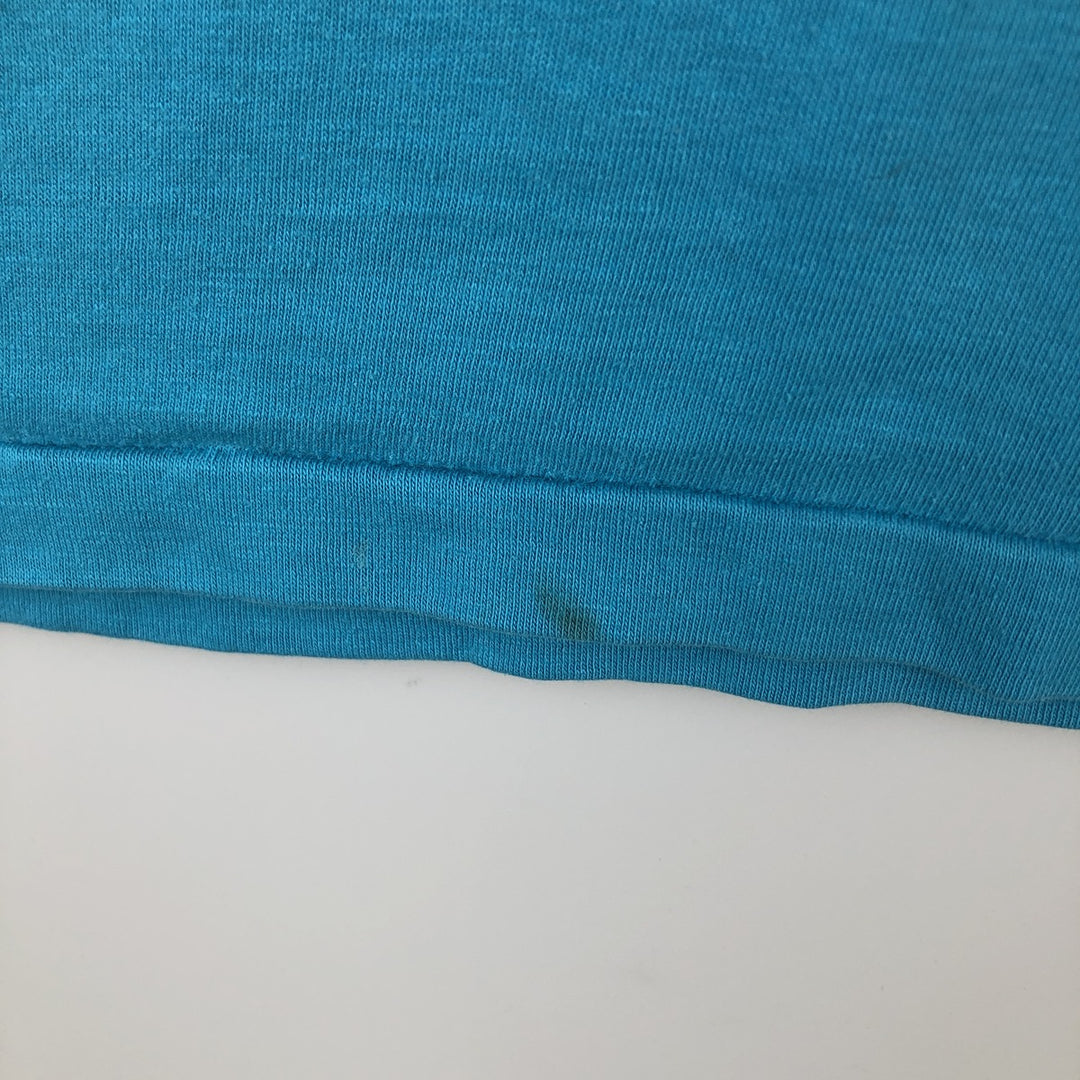 Vintage 1980'S Hanes Fifty-Fifty Blue Tag Print T-Shirt, Made in USA, Men's XL cotton Blue type light blue Vintage Second Hand