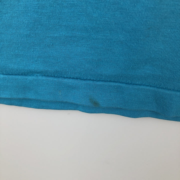 Vintage 1980'S Hanes Fifty-Fifty Blue Tag Print T-Shirt, Made in USA, Men's XL cotton Blue type light blue Vintage Second Hand
