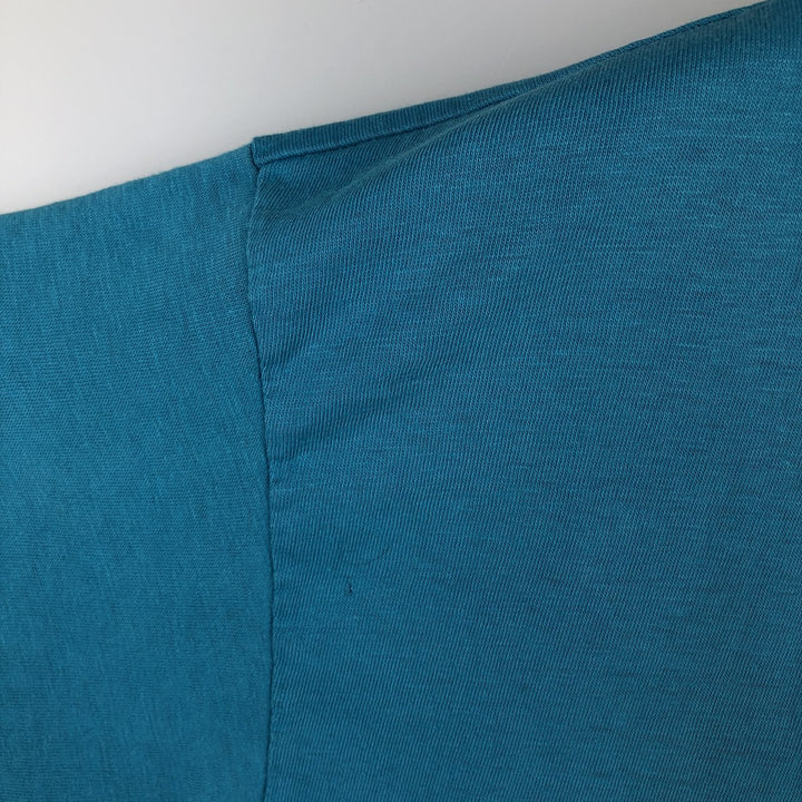 Vintage 1980'S Hanes Fifty-Fifty Blue Tag Print T-Shirt, Made in USA, Men's XL cotton Blue type light blue Vintage Second Hand