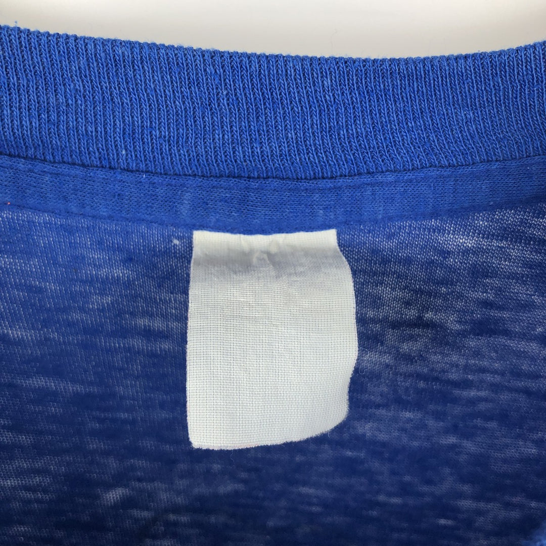 ~90'S Vintage Printed T-shirt, Men's M size unclear blue type Vintage Second Hand