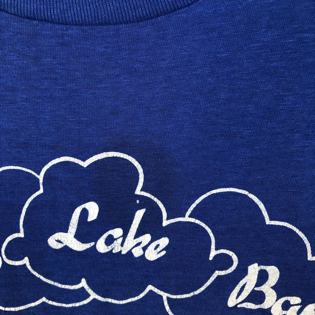 ~90'S Vintage Printed T-shirt, Men's M size unclear blue type Vintage Second Hand