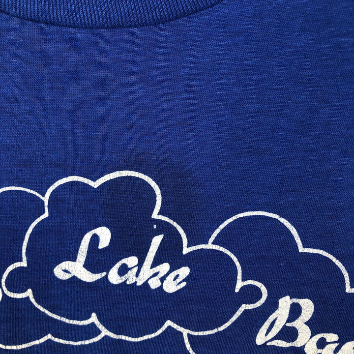 ~90'S Vintage Printed T-shirt, Men's M size unclear blue type Vintage Second Hand