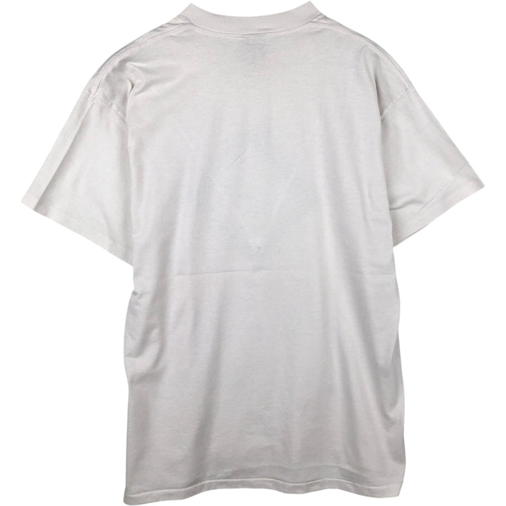 90'S ONEITA Printed T-shirt Made in USA Men's XL Vintage cotton white type Vintage Second Hand