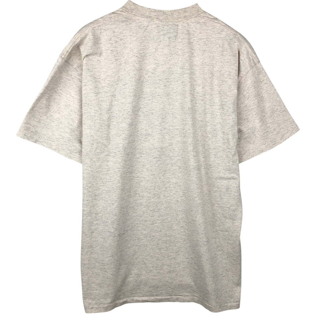90'S Coleman Print T-Shirt, Made in USA, Men's XL equivalent, Vintage cotton Beige type Vintage Second Hand