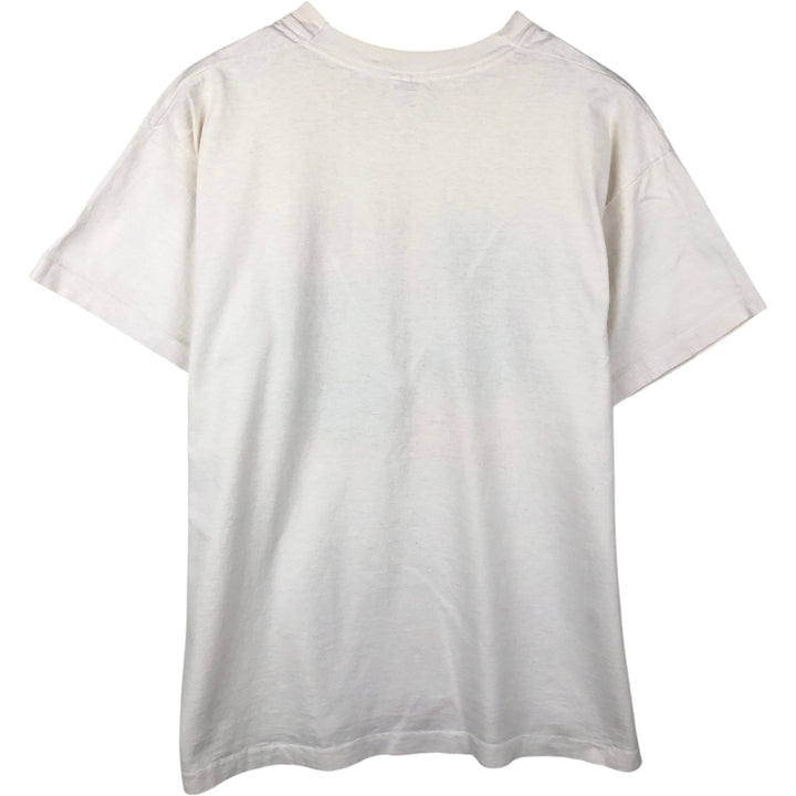 ~90'S Fruit of the Loom Print T-Shirt, Made in USA, Men's XL equivalent, Vintage cotton white type Vintage Second Hand