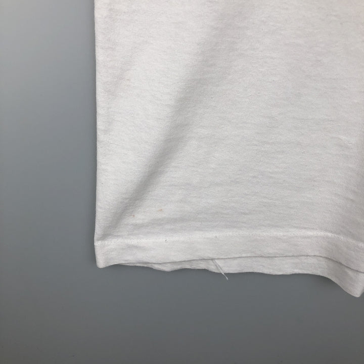 ~90'S Fruit of the Loom Print T-Shirt, Made in USA, Men's XL equivalent, Vintage cotton white type Vintage Second Hand