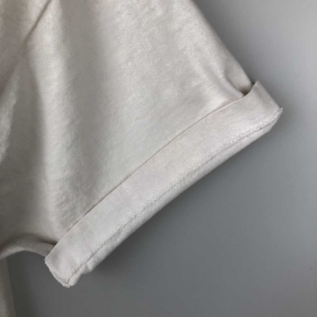 ~90'S Fruit of the Loom Print T-Shirt, Made in USA, Men's XL equivalent, Vintage cotton white type Vintage Second Hand