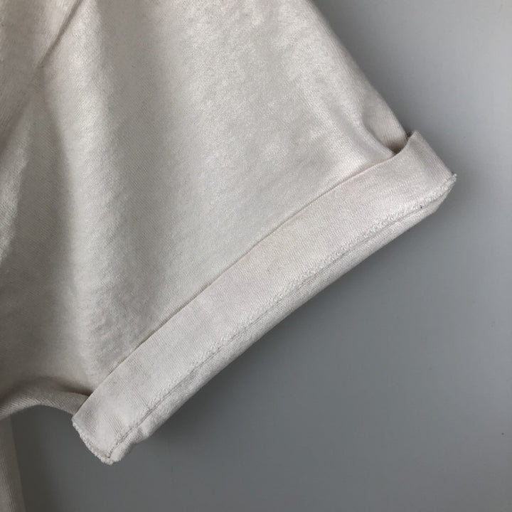~90'S Fruit of the Loom Print T-Shirt, Made in USA, Men's XL equivalent, Vintage cotton white type Vintage Second Hand