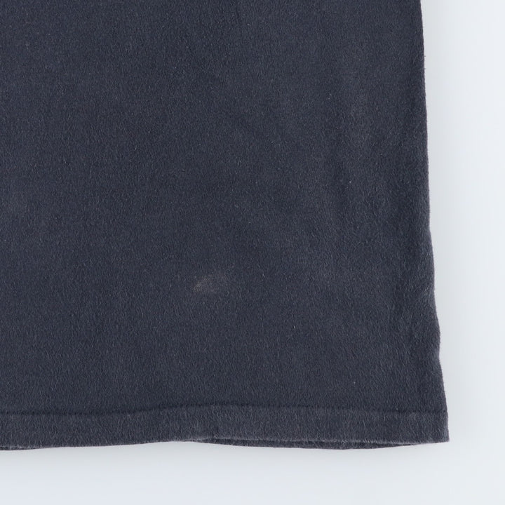 Vintage 80'S Hanes printed T-shirt, made in the USA, size L for men cotton navy blue type Vintage Second Hand