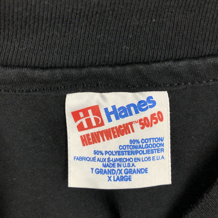 90'S Hanes HEAVYWEIGHT 50 cotton black type Vintage Second Hand