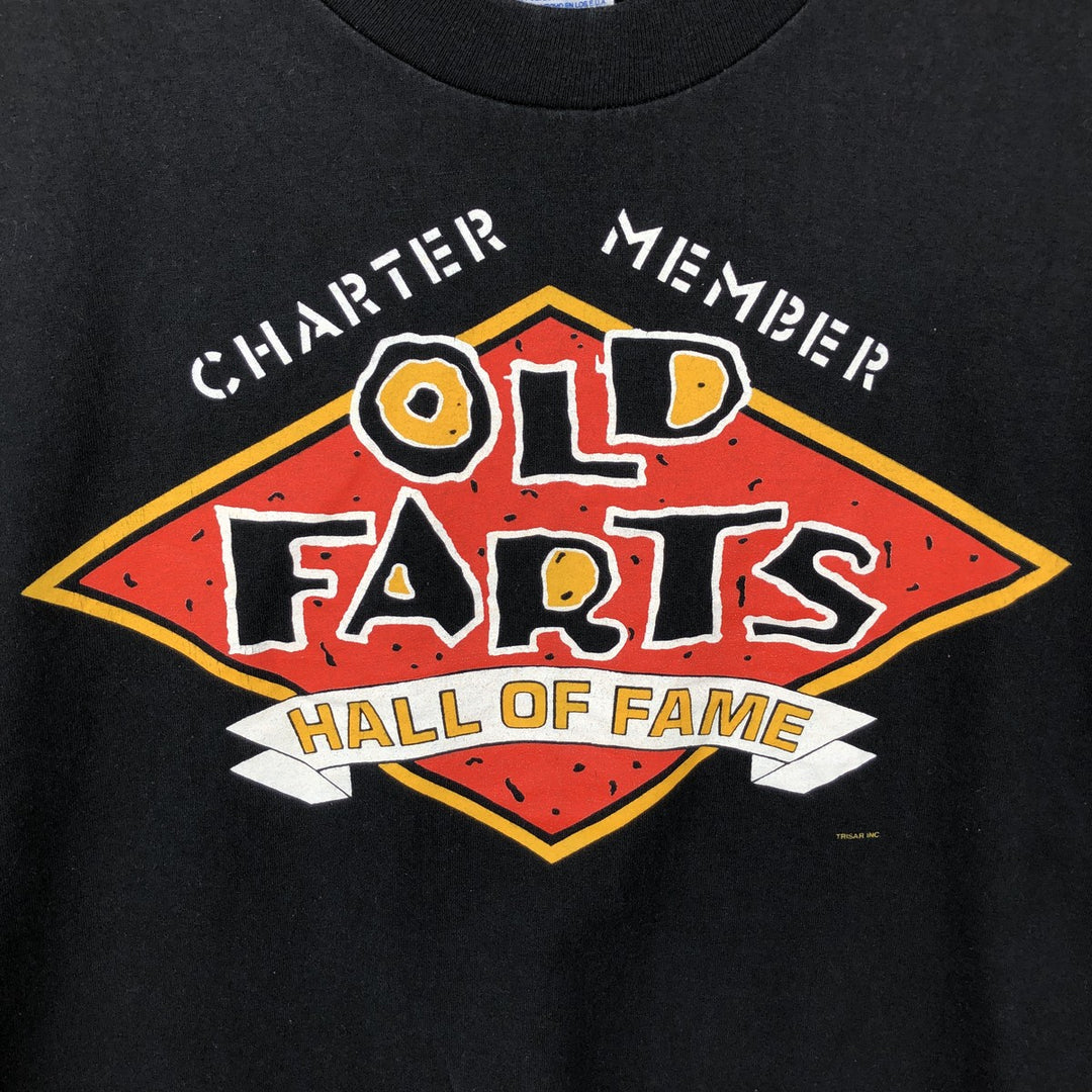 90'S Hanes HEAVYWEIGHT 50 cotton black type Vintage Second Hand
