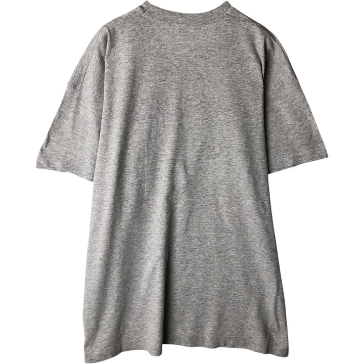 ~90'S Fruit of the Loom Short-Sleeve T-Shirt with One-Point Logo, Men's XL Equivalent, Vintage unclear gray type Vintage Second Hand