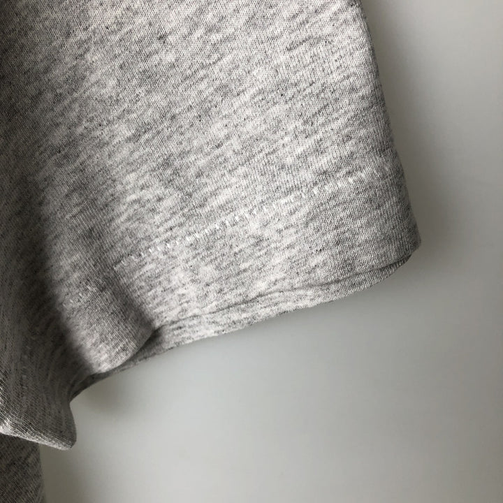 ~90'S Fruit of the Loom Short-Sleeve T-Shirt with One-Point Logo, Men's XL Equivalent, Vintage unclear gray type Vintage Second Hand