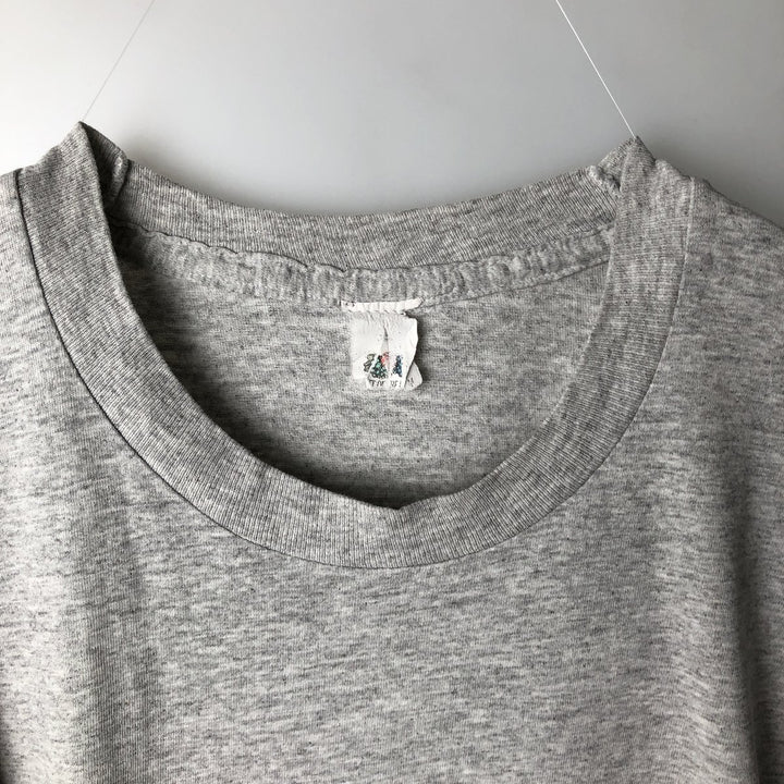 ~90'S Fruit of the Loom Short-Sleeve T-Shirt with One-Point Logo, Men's XL Equivalent, Vintage unclear gray type Vintage Second Hand