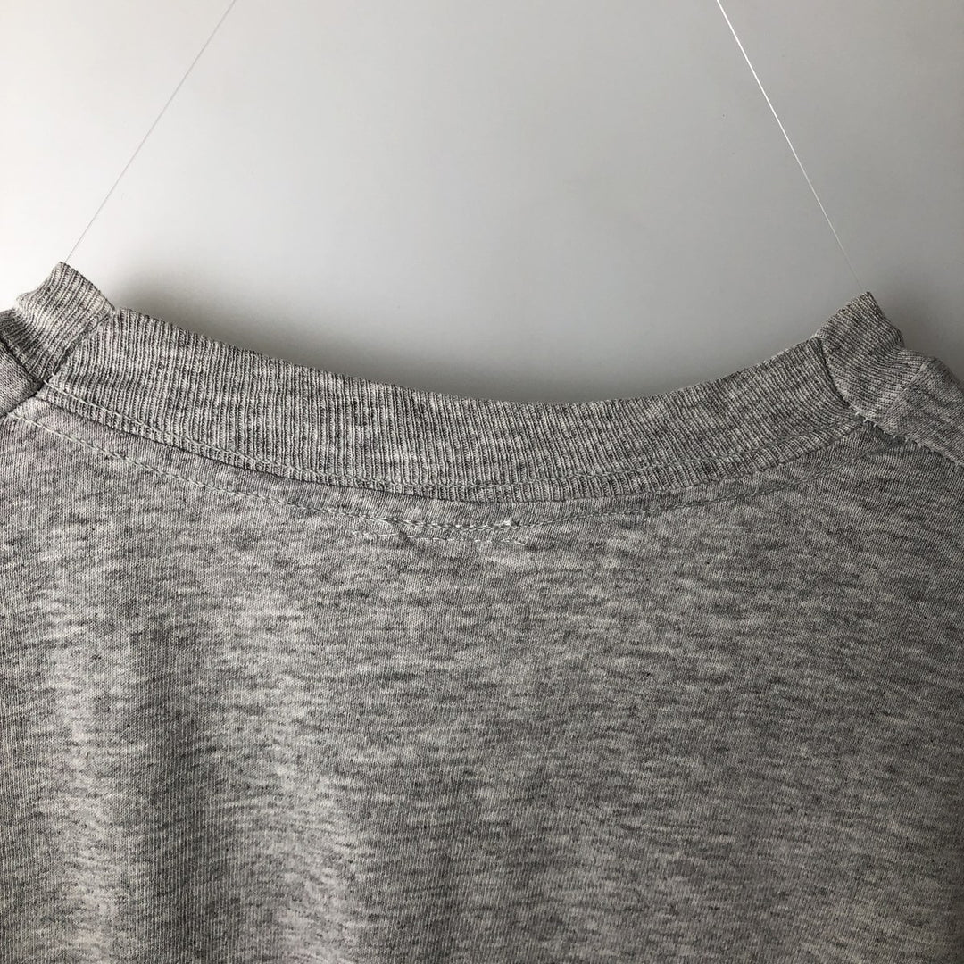 ~90'S Fruit of the Loom Short-Sleeve T-Shirt with One-Point Logo, Men's XL Equivalent, Vintage unclear gray type Vintage Second Hand