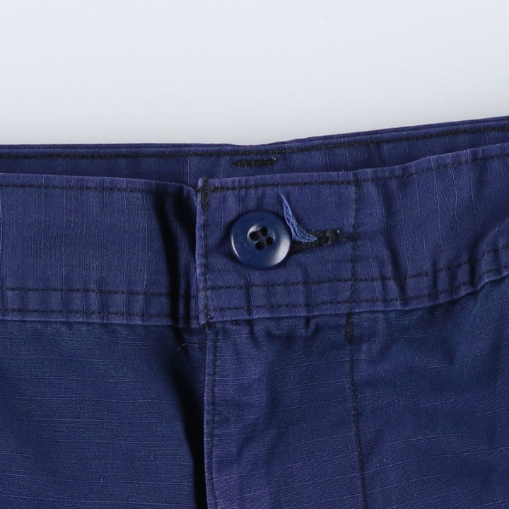 2000'S US Military Issue USCG Ripstop Military Cargo Pants Combat Pants Made in USA Men's W37 (approx.) Nylon navy blue type Vintage Second Hand