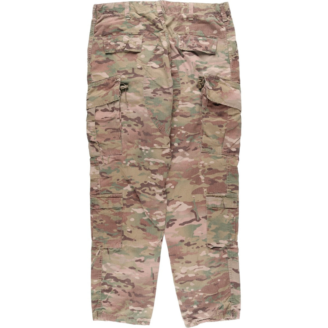 Authentic US military Multicam Camo Ripstop Military Cargo Pants, Size Large-Regular, Made in USA Rayon Khaki type Vintage Second Hand