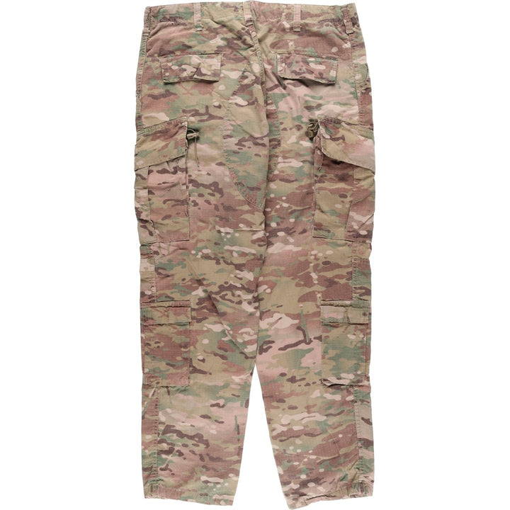 Authentic US military Multicam Camo Ripstop Military Cargo Pants, Size Large-Regular, Made in USA Rayon Khaki type Vintage Second Hand