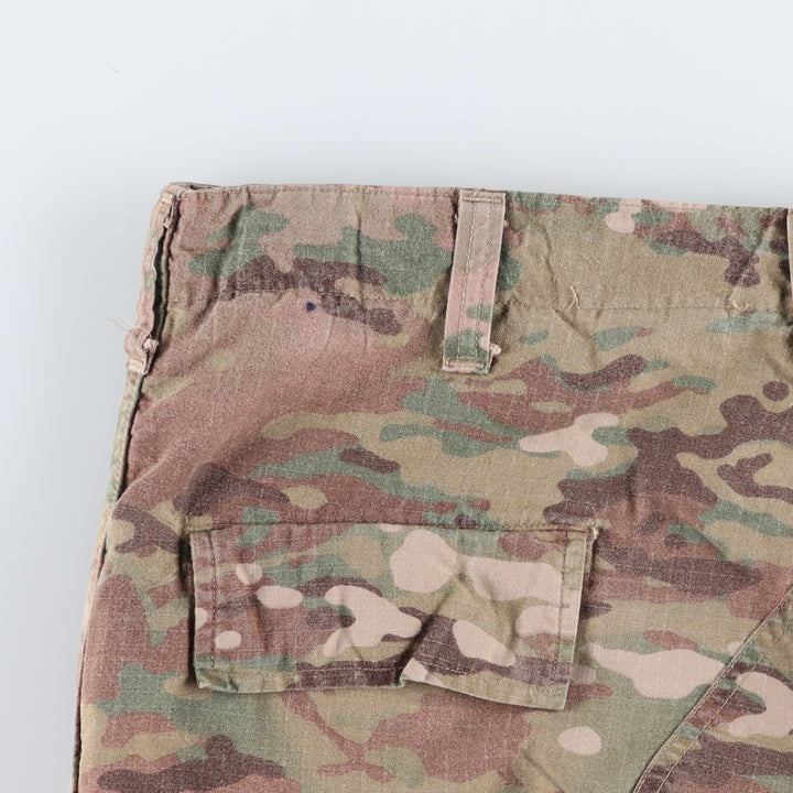 Authentic US military Multicam Camo Ripstop Military Cargo Pants, Size Large-Regular, Made in USA Rayon Khaki type Vintage Second Hand