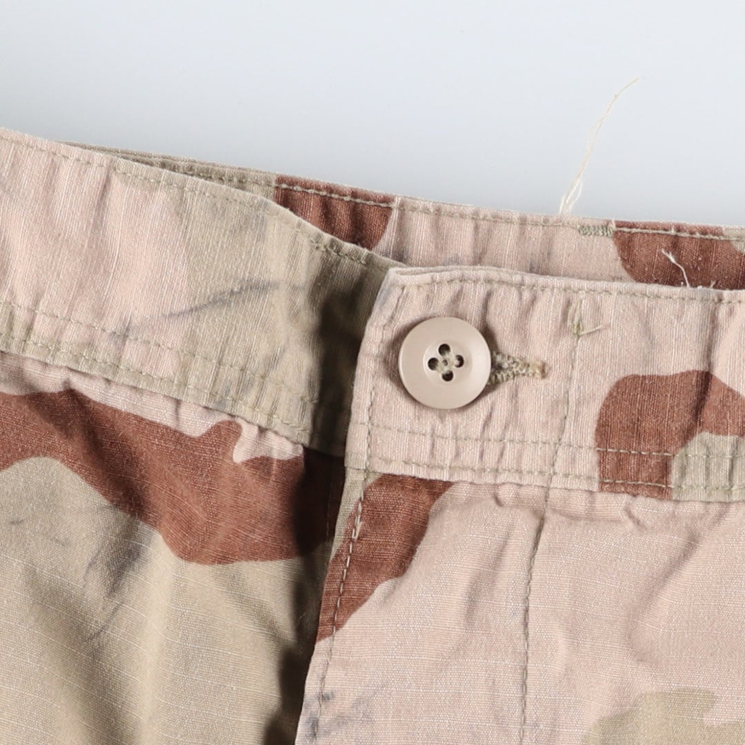 1990'S US Military Issue Desert Camo Ripstop Military Cargo Pants, Made in USA, Large-Long, Men's W37 (approx.), Vintage Nylon Beige type Vintage Second Hand