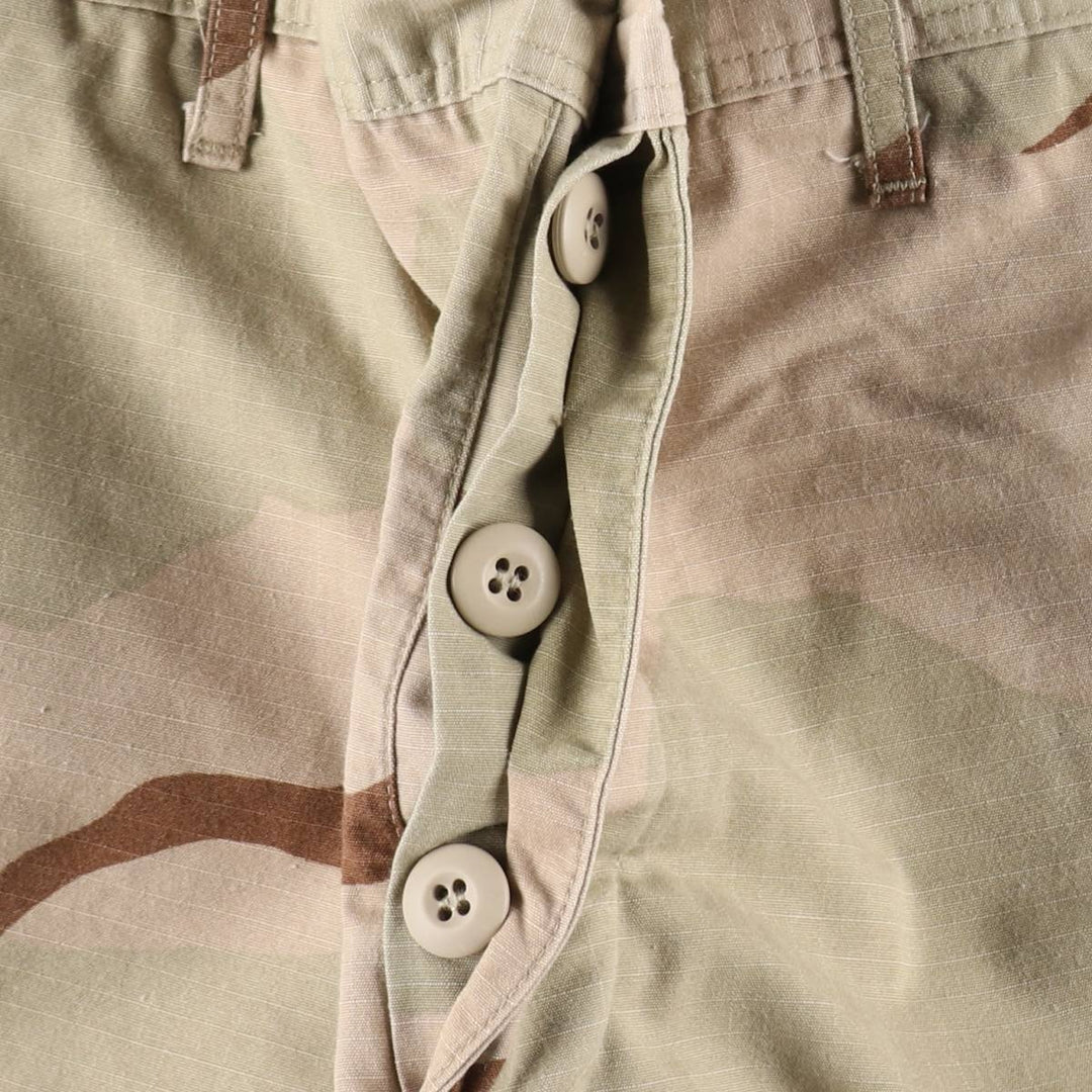 2000'S US Military Issue 3C Desert Camo Ripstop Military Cargo Pants Combat Pants Made in USA MEDIUM-REGULAR Nylon Beige type Vintage Second Hand