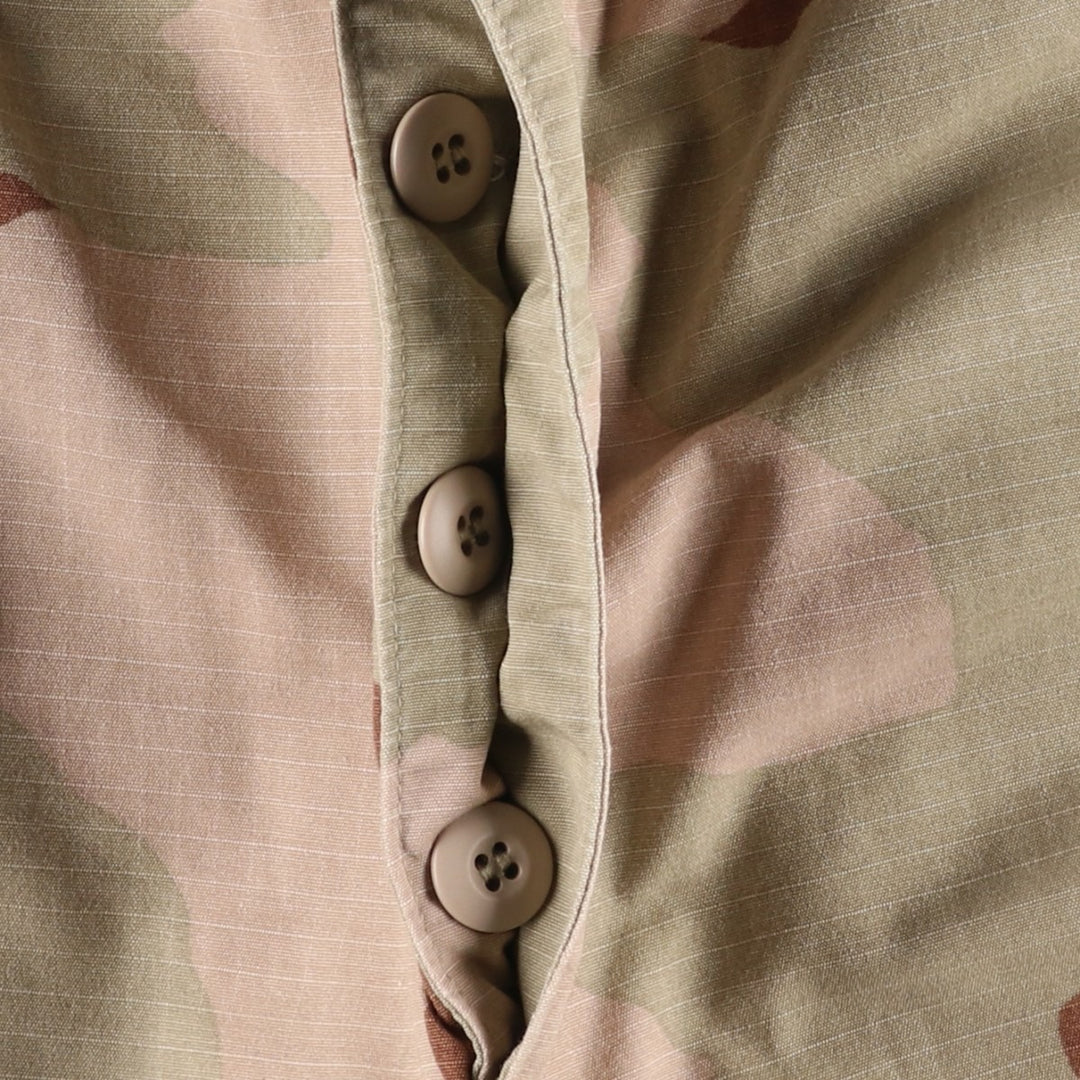 1990'S US Military Issue Camouflage Pattern 3C Desert Camo Ripstop Military Cargo Pants Combat Pants Made in USA MEDIUM-SHORT Nylon Beige type Vintage Second Hand