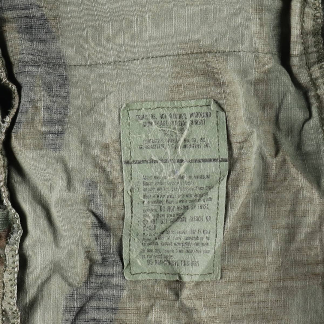 Camouflage Woodland Camo Ripstop Military Cargo Pants/Combat Pants, Large-Regular Size (Men's W38 equivalent) unclear Khaki type Vintage Second Hand