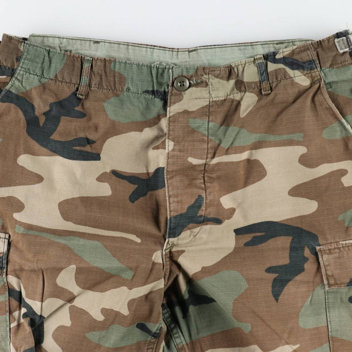 Camouflage Woodland Camo Ripstop Military Cargo Pants/Combat Pants, Large-Regular Size (Men's W38 equivalent) unclear Khaki type Vintage Second Hand
