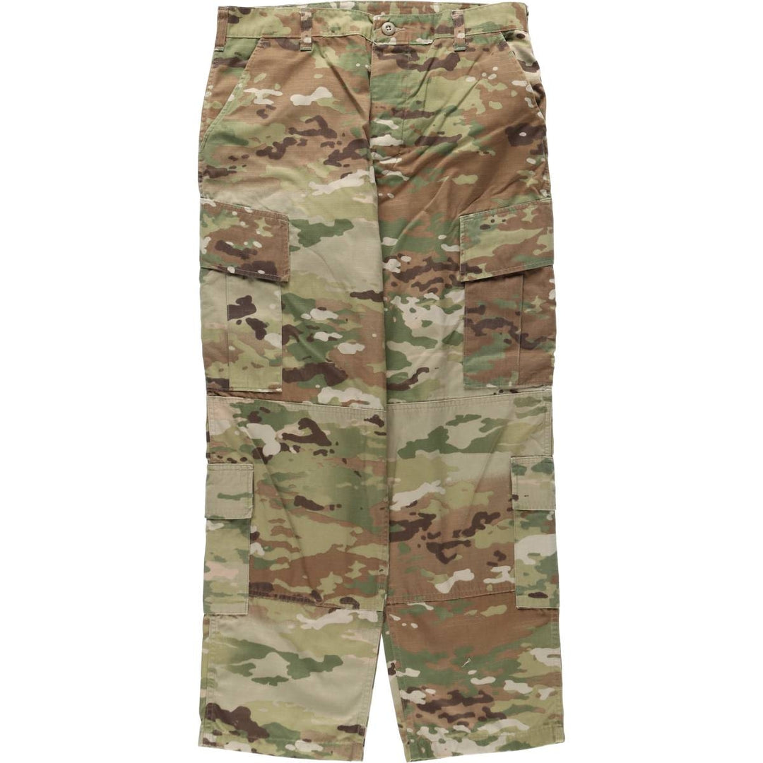 Genuine US military issue Multicam camouflage ripstop military cargo pants/combat pants, made in the USA, men's size W35 (approx.). Nylon Khaki type Vintage Second Hand