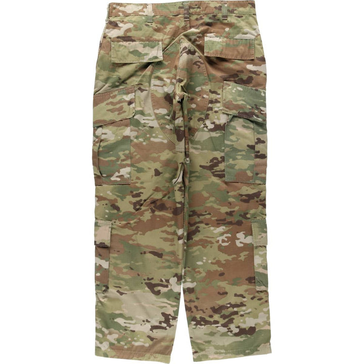 Genuine US military issue Multicam camouflage ripstop military cargo pants/combat pants, made in the USA, men's size W35 (approx.). Nylon Khaki type Vintage Second Hand