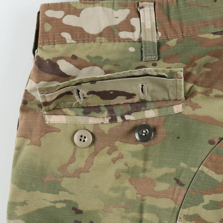 Genuine US military issue Multicam camouflage ripstop military cargo pants/combat pants, made in the USA, men's size W35 (approx.). Nylon Khaki type Vintage Second Hand