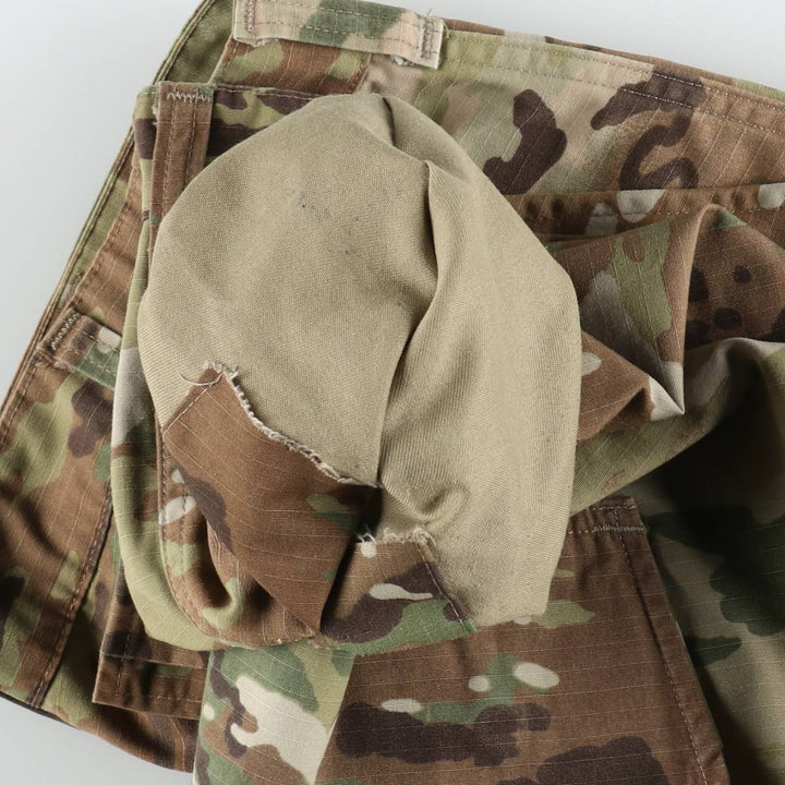 Genuine US military issue Multicam camouflage ripstop military cargo pants/combat pants, made in the USA, men's size W35 (approx.). Nylon Khaki type Vintage Second Hand