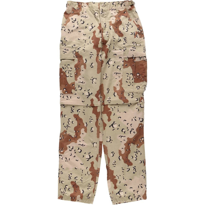 Camouflage Pattern 6C Desert Chocolate Chip Camo Military Cargo Pants Combat Pants Small-Long Men's W31 Equivalent cotton Beige type Vintage Second Hand