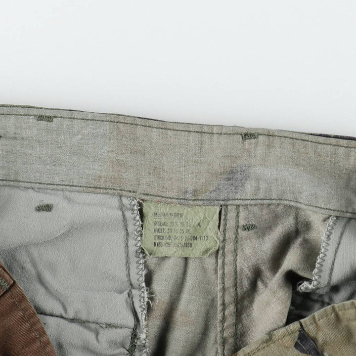 Camouflage Woodland Camo Military Cargo Pants/Combat Pants, Medium-Regular Size (Men's W34 equivalent) unclear Khaki type Vintage Second Hand