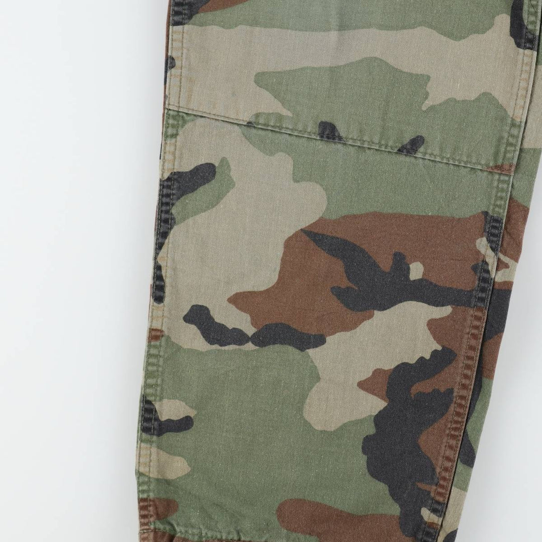 Camouflage Woodland Camo Military Cargo Pants/Combat Pants, Medium-Regular Size (Men's W34 equivalent) unclear Khaki type Vintage Second Hand