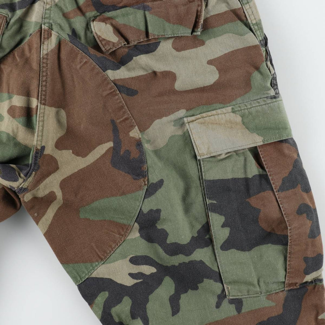 Camouflage Woodland Camo Military Cargo Pants/Combat Pants, Medium-Regular Size (Men's W34 equivalent) unclear Khaki type Vintage Second Hand