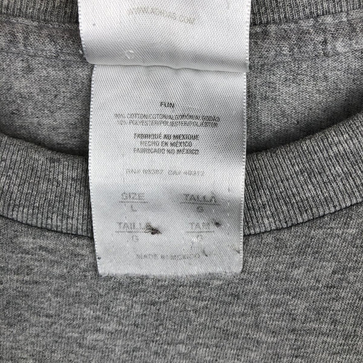 Adidas logo print T-shirt, men's size L cotton gray type Vintage Second Hand