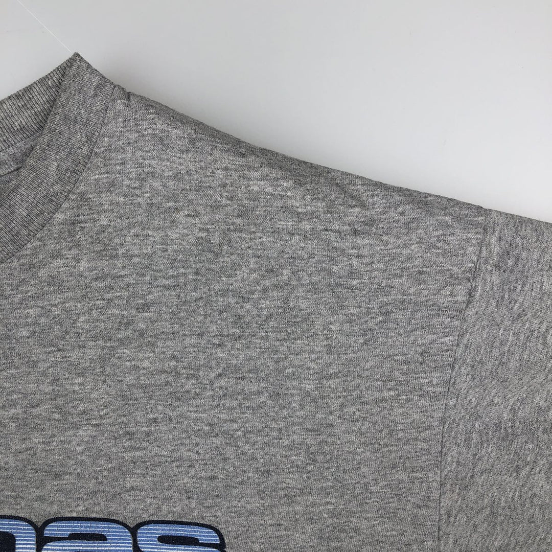 Adidas logo print T-shirt, men's size L cotton gray type Vintage Second Hand