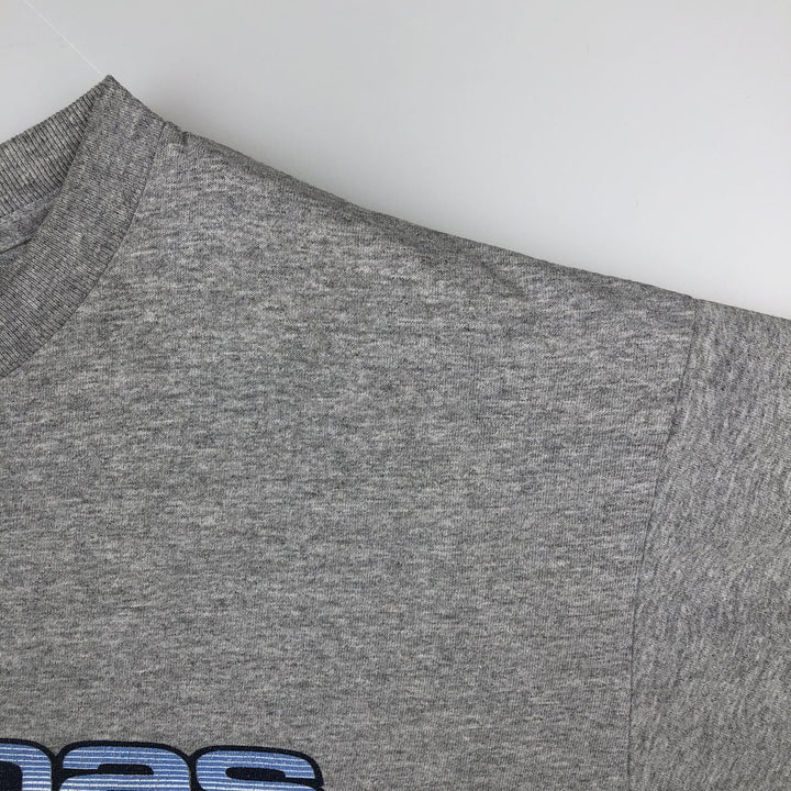 Adidas logo print T-shirt, men's size L cotton gray type Vintage Second Hand
